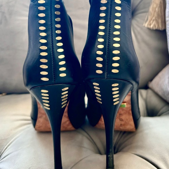 💚RARE VINTAGE L.A.M.B💚 Genuine Leather Knee High Stiletto Boots - Picture 3 of 7